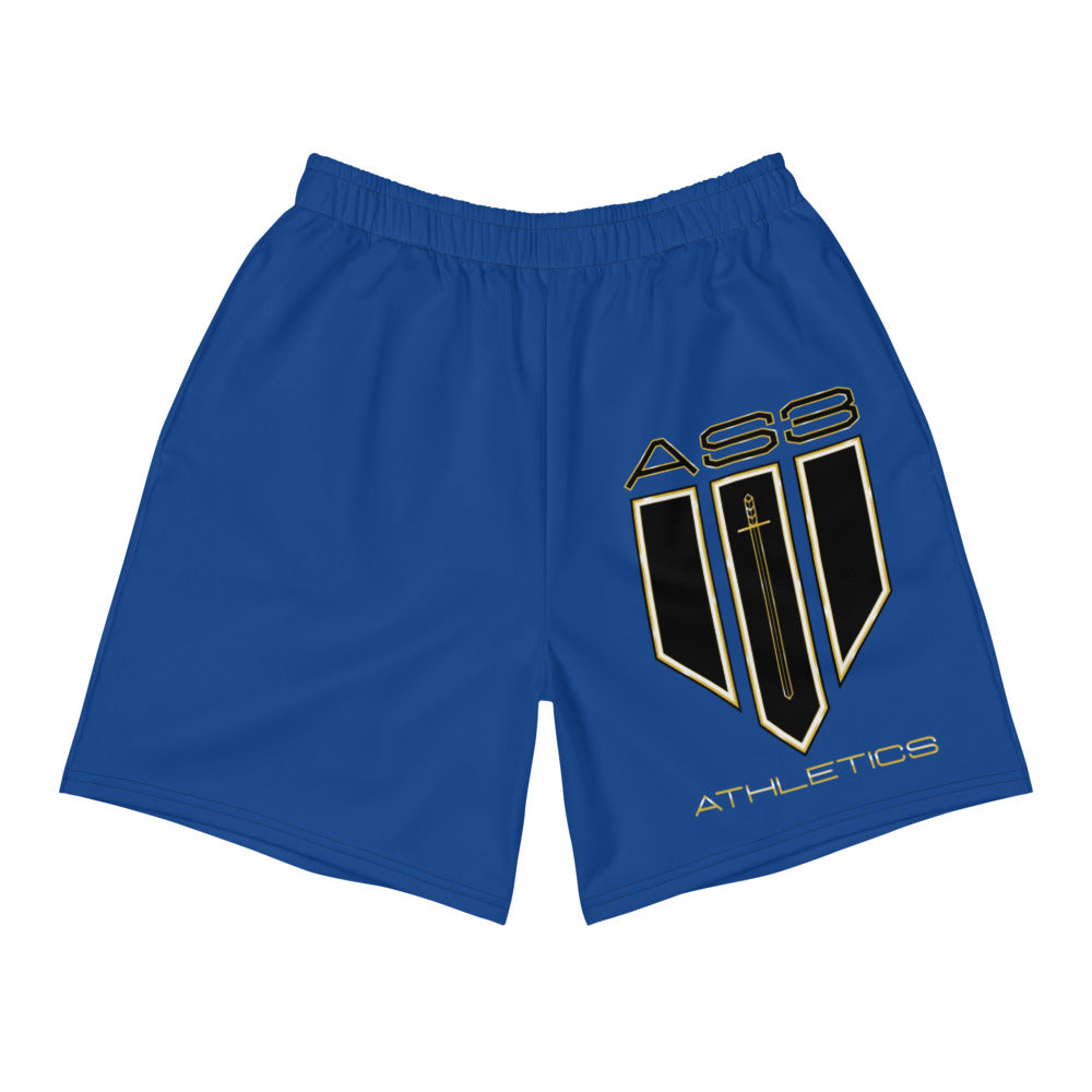 Men's AS3 Blue Athletic Long Shorts