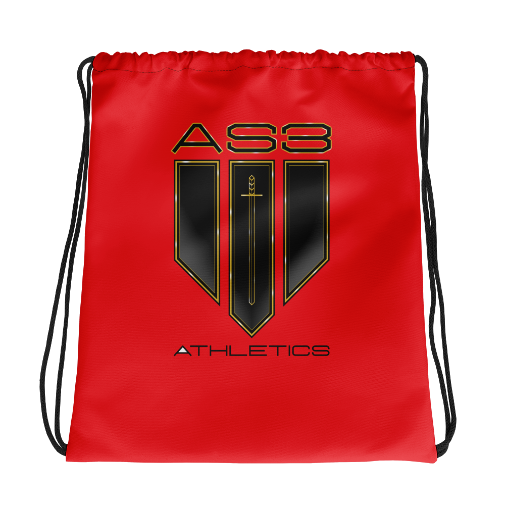 AS3 Athletics Red Drawstring bag